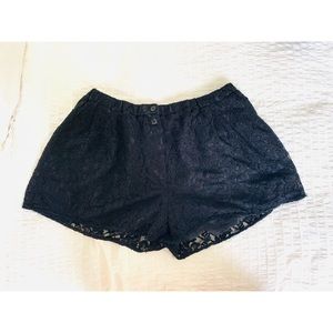 Wilfred Black Lace High Waist Shorts